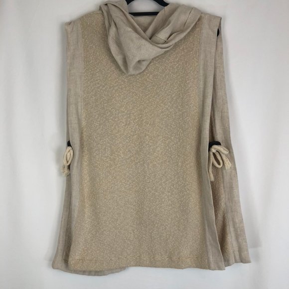 Tera Bgra Mixed Texture Hooded Sweater Vest - Picture 2 of 8